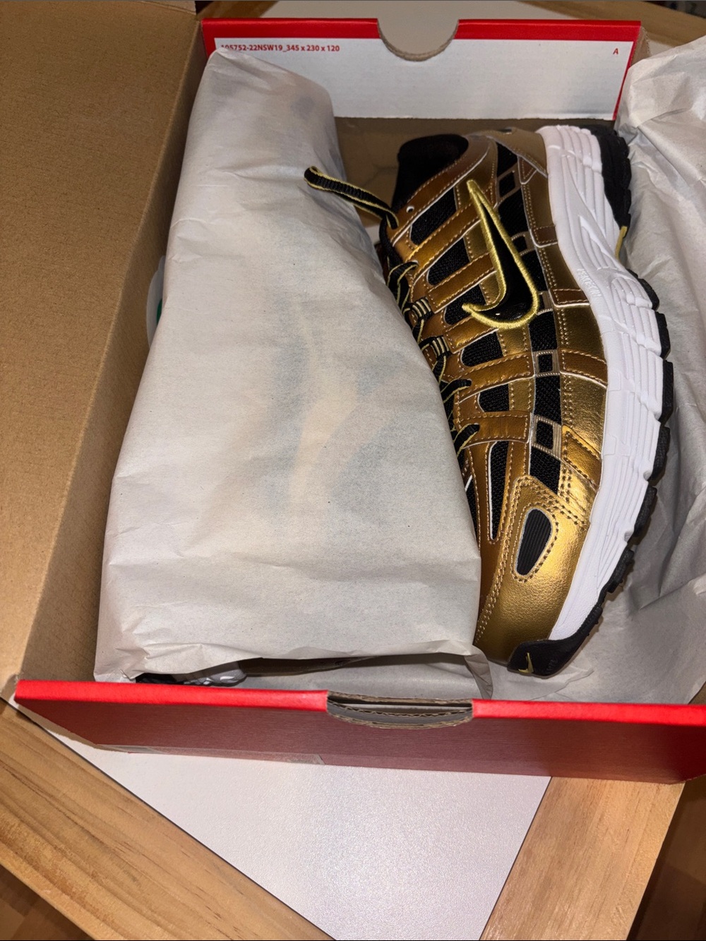 Nike Men’s Metallic Gold and Black Sneakers